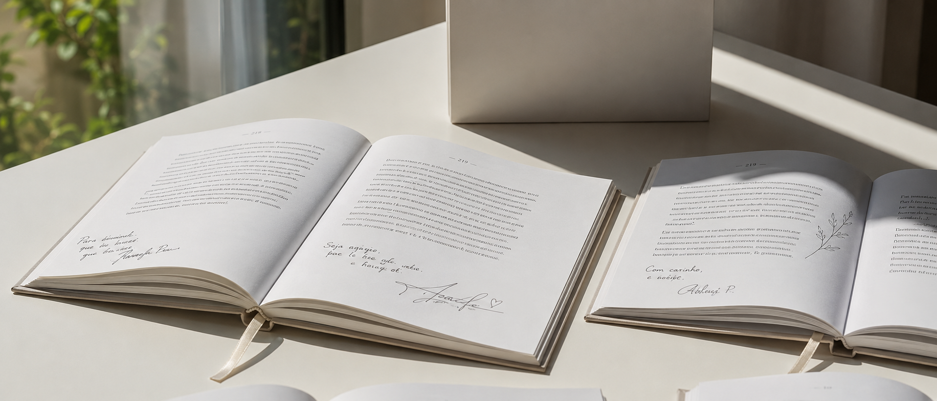 Stayvera guestbooks with handwritten messages